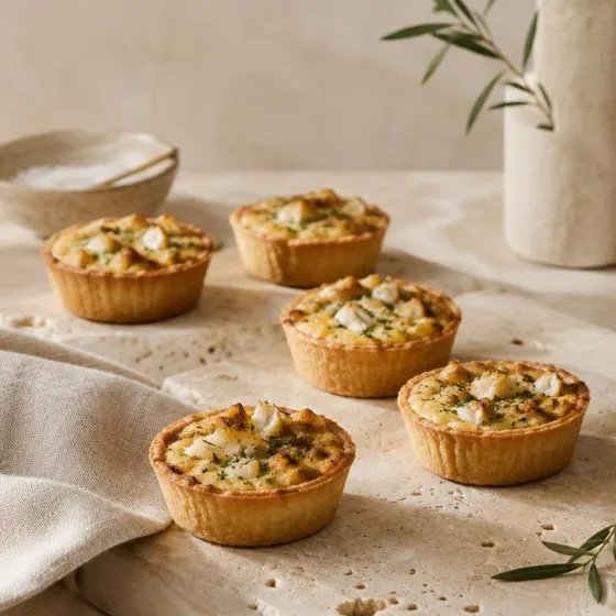 Mini quiche de bacalhau