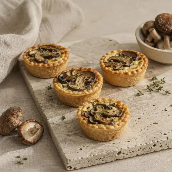 Mini quiche de shiitake